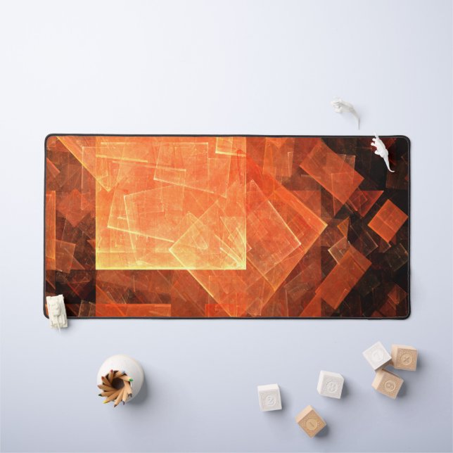 Window Light Modern Geometric Squares Abstract Art Desk Mat (Kids Table)