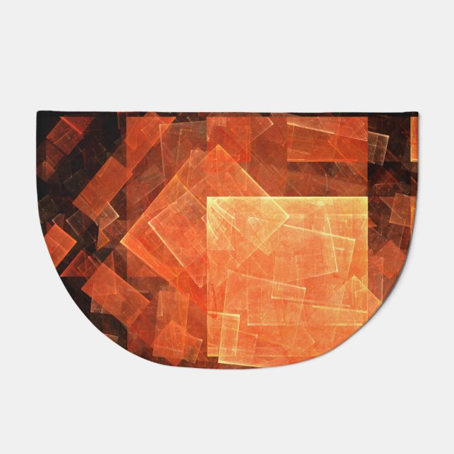 Window Light Modern Geometric Squares Abstract Art Doormat (Front)