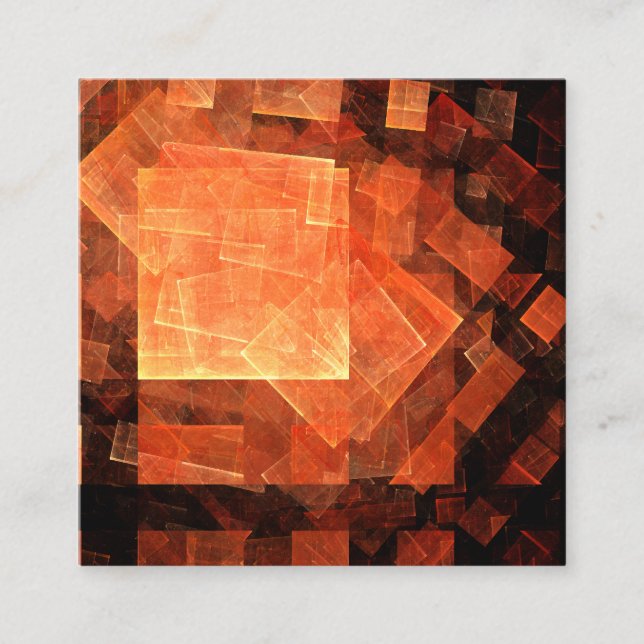 Window Light Modern Geometric Squares Abstract Art Enclosure Card (Front)