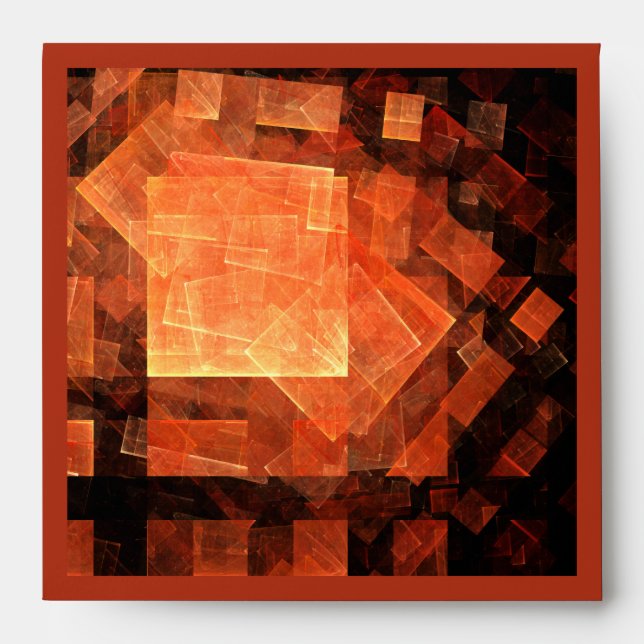Window Light Modern Geometric Squares Abstract Art Envelope (Front)