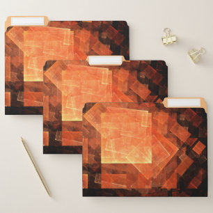 Window Light Modern Geometric Squares Abstract Art File Folder