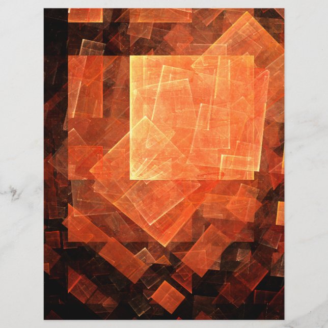 Window Light Modern Geometric Squares Abstract Art Flyer (Front)