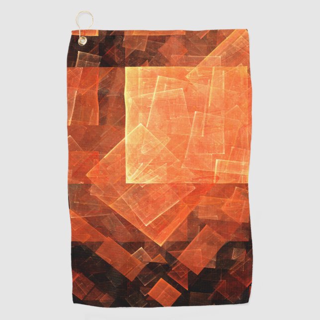 Window Light Modern Geometric Squares Abstract Art Golf Towel (Front)
