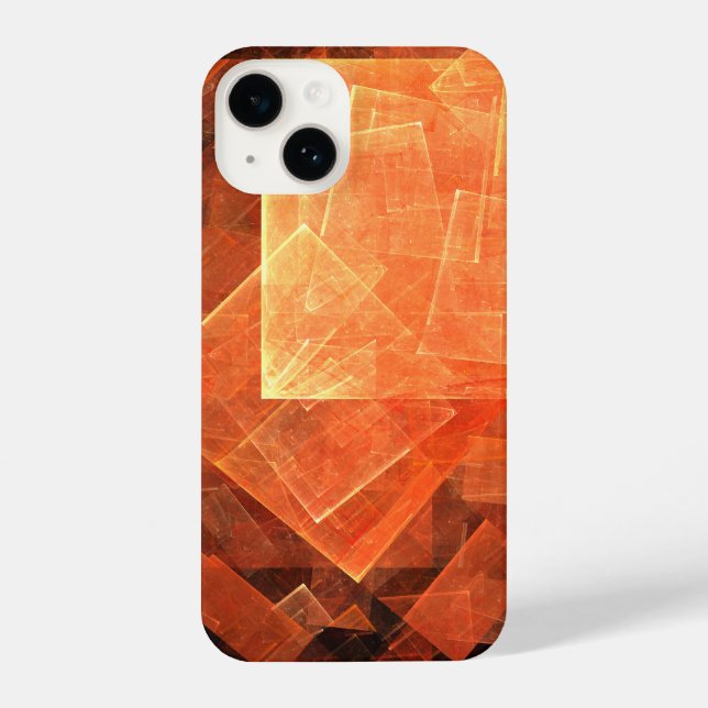 Window Light Modern Geometric Squares Abstract Art iPhone Case (Back)