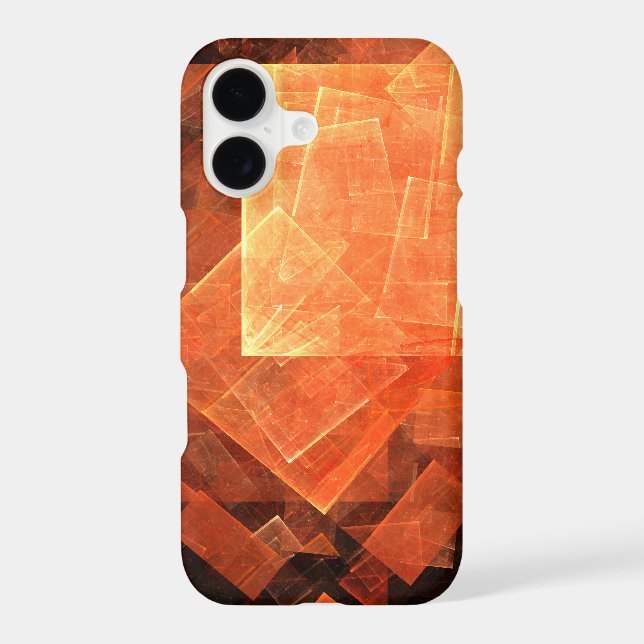 Window Light Modern Geometric Squares Abstract Art iPhone Case (Back)