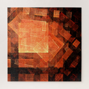 Window Light Modern Geometric Squares Abstract Art Jigsaw Puzzle
