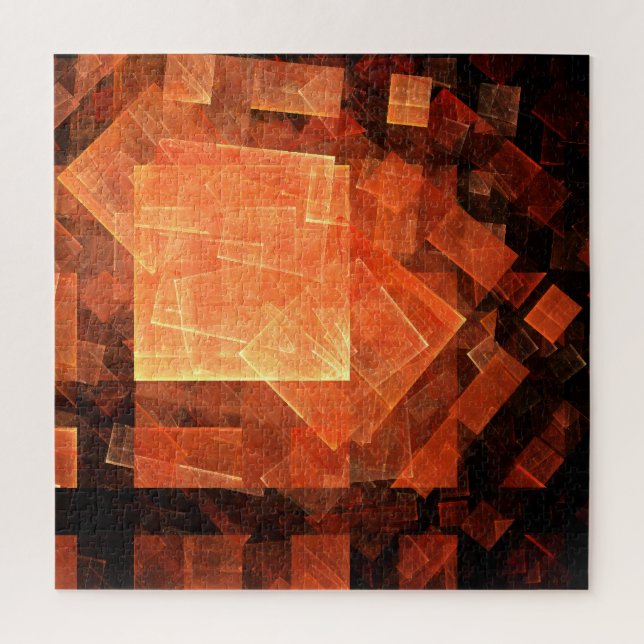Window Light Modern Geometric Squares Abstract Art Jigsaw Puzzle (Vertical)