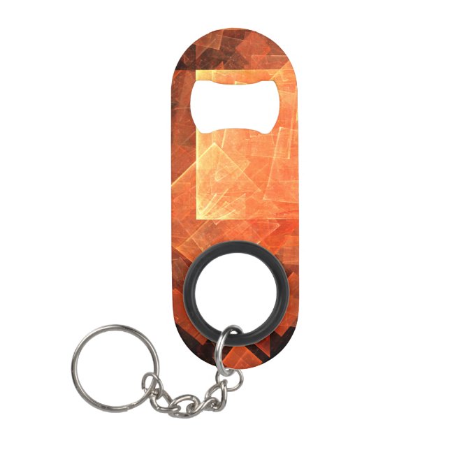 Window Light Modern Geometric Squares Abstract Art Keychain Bottle Opener (Front)