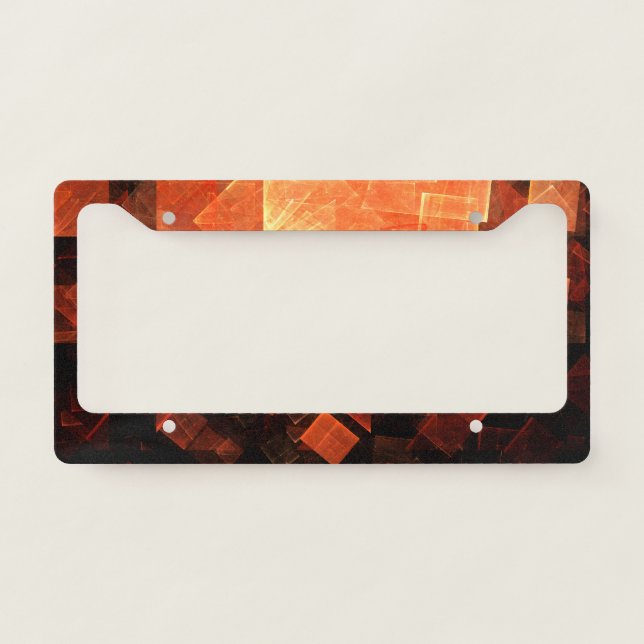 Window Light Modern Geometric Squares Abstract Art License Plate Frame (Front)