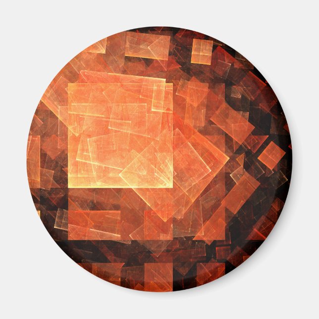 Window Light Modern Geometric Squares Abstract Art Magnet (Front)