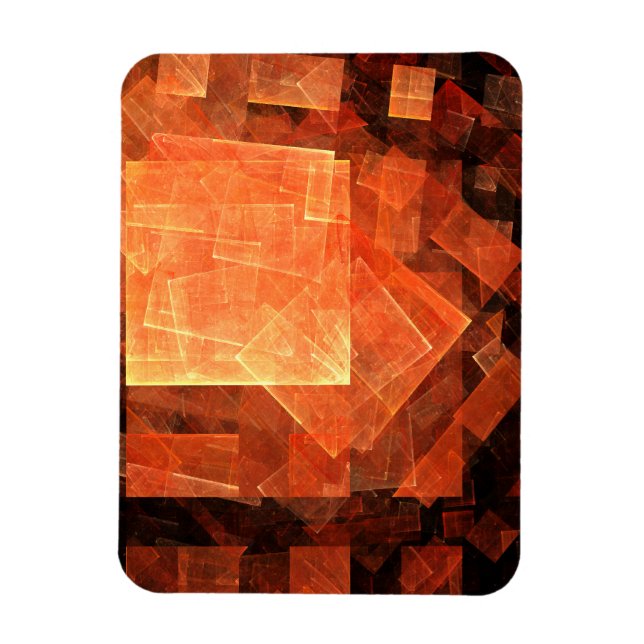 Window Light Modern Geometric Squares Abstract Art Magnet (Vertical)