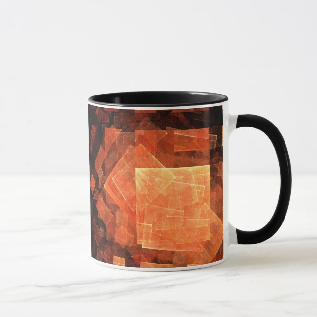 Window Light Modern Geometric Squares Abstract Art Mug (Right)