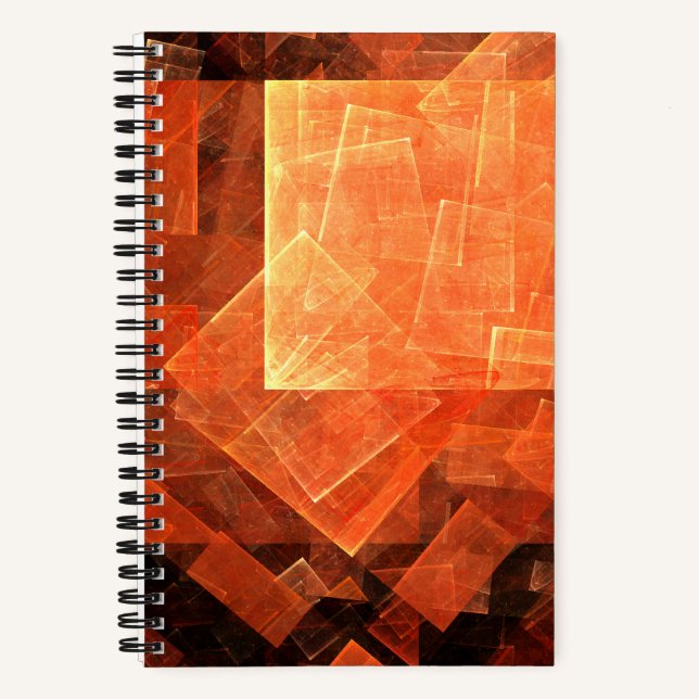 Window Light Modern Geometric Squares Abstract Art Notebook (Front)