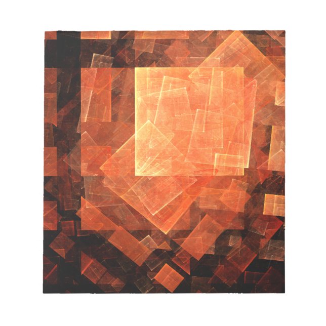 Window Light Modern Geometric Squares Abstract Art Notepad (Front)