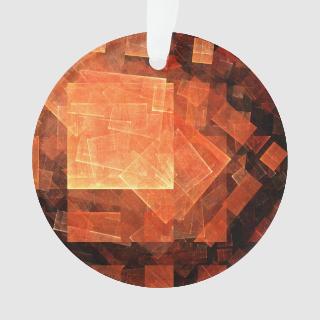 Window Light Modern Geometric Squares Abstract Art Ornament (Front)