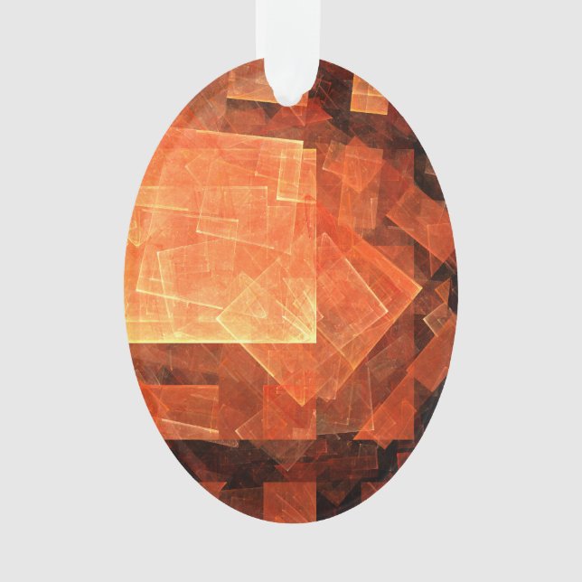 Window Light Modern Geometric Squares Abstract Art Ornament (Front)