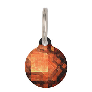 Window Light Modern Geometric Squares Abstract Art Pet Name Tag