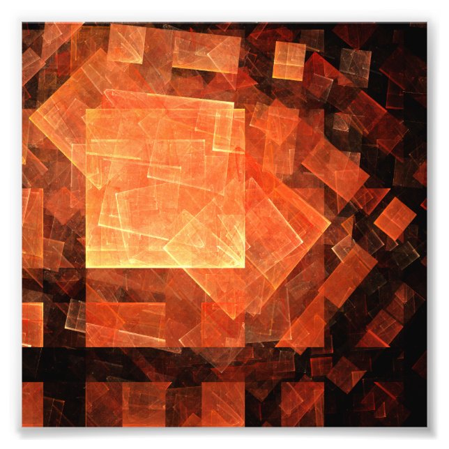 Window Light Modern Geometric Squares Abstract Art Photo Print (Front)