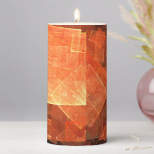 Window Light Modern Geometric Squares Abstract Art Pillar Candle
