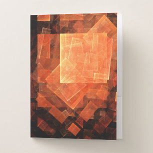 Window Light Modern Geometric Squares Abstract Art Pocket Folder