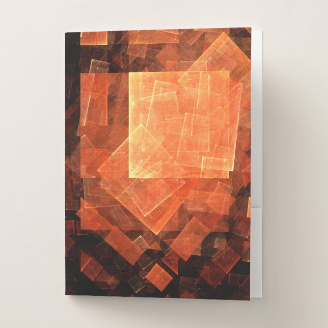 Window Light Modern Geometric Squares Abstract Art Pocket Folder (Front)