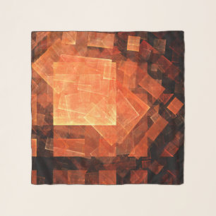Window Light Modern Geometric Squares Abstract Art Scarf