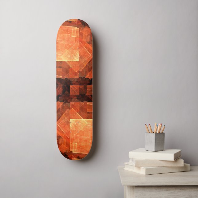 Window Light Modern Geometric Squares Abstract Art Skateboard Deck (Wall Art)