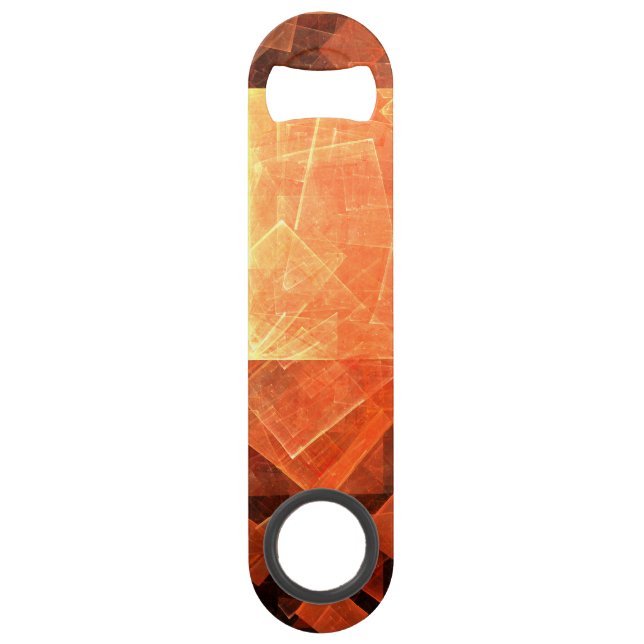 Window Light Modern Geometric Squares Abstract Art Speed Bottle Opener (Front)
