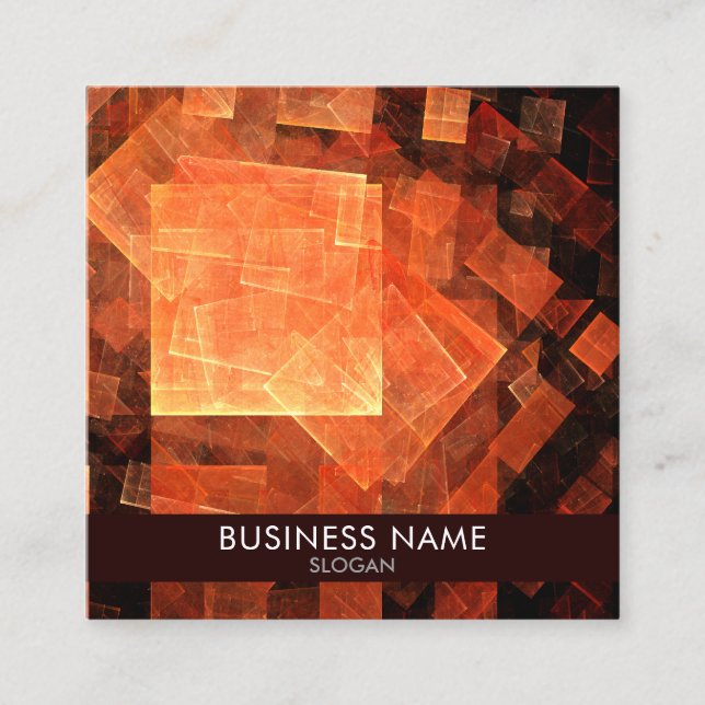 Window Light Modern Geometric Squares Abstract Art Square Business Card (Front)