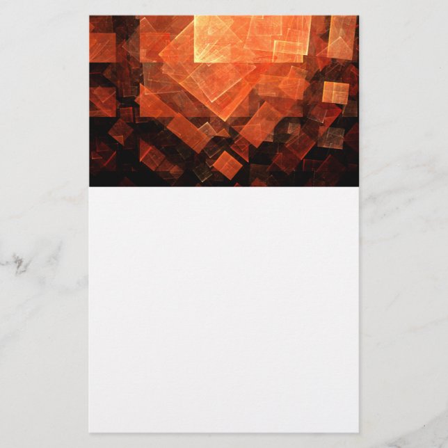 Window Light Modern Geometric Squares Abstract Art Stationery (Front)