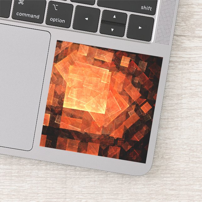 Window Light Modern Geometric Squares Abstract Art Sticker (Detail)