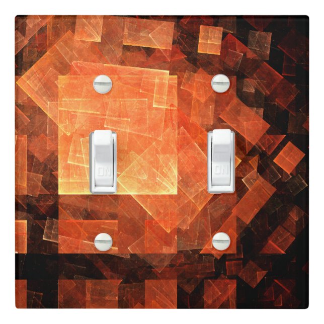 Window Light Modern Geometric Squares Abstract Art Switch Cover (In Situ)