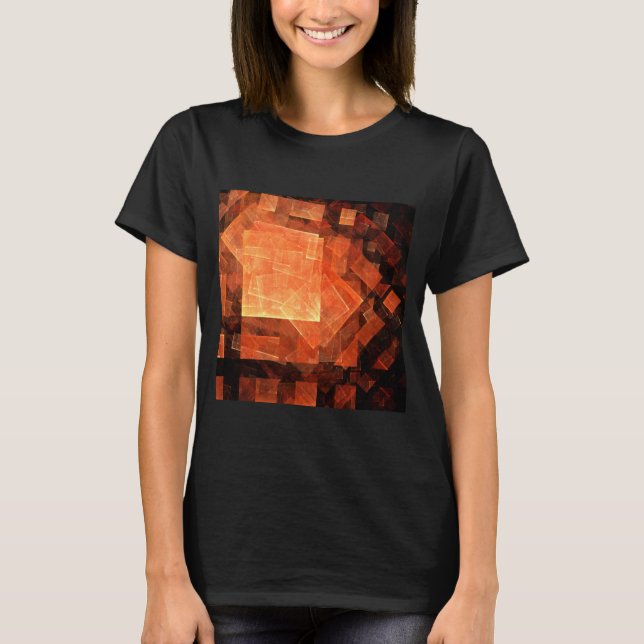 Window Light Modern Geometric Squares Abstract Art T-Shirt (Front)