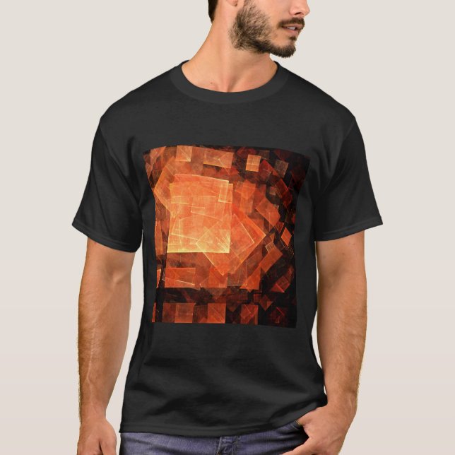 Window Light Modern Geometric Squares Abstract Art T-Shirt (Front)