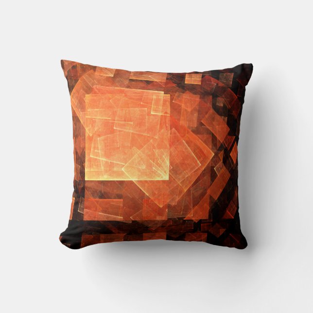 Window Light Modern Geometric Squares Abstract Art Throw Pillow (Front)
