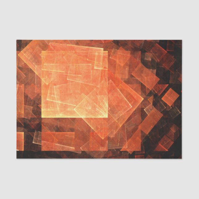 Window Light Modern Geometric Squares Abstract Art Tissue Paper (Front)