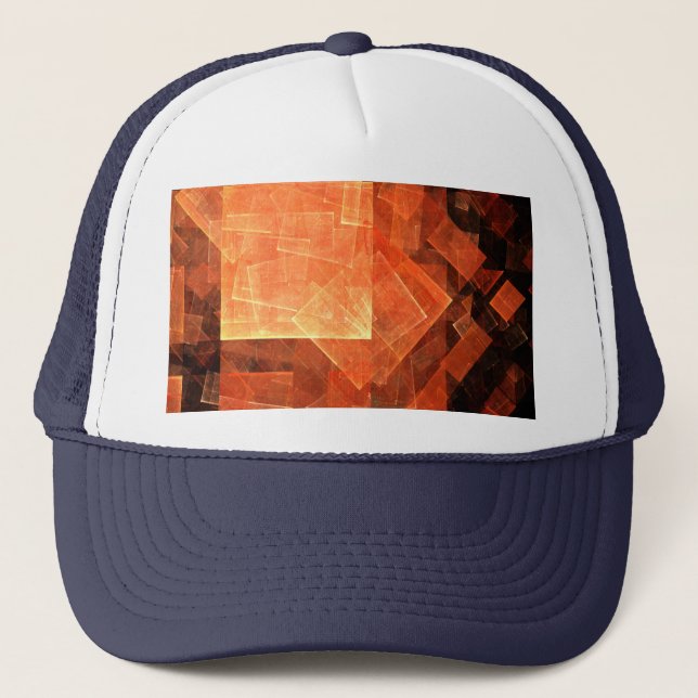 Window Light Modern Geometric Squares Abstract Art Trucker Hat (Front)