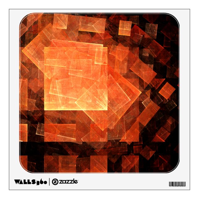 Window Light Modern Geometric Squares Abstract Art Wall Decal (Front)