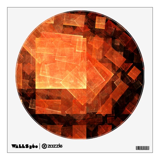 Window Light Modern Geometric Squares Abstract Art Wall Sticker (Front)