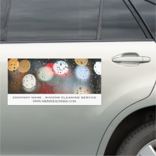 Window Lights, Window Cleaner, Cleaning Service Car Magnet