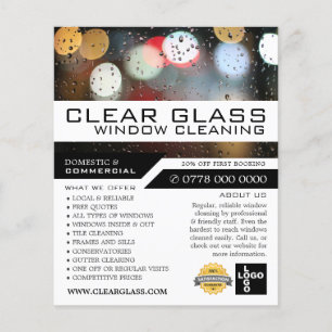 Window Lights, Window Cleaning Advertising Flyer