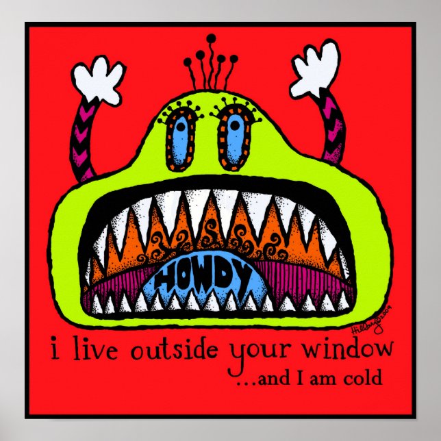 Window Monster Print (Front)