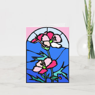 Window of Flowers Holiday Card