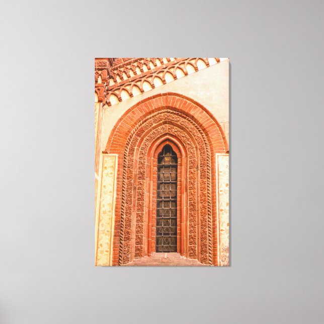 WINDOW OF GOTHIC STYLE   WRAPPED CANVAS PRINT (Front)