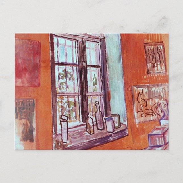 Window of Vincent van Gogh's Studio at the Asylum Postcard (Front)