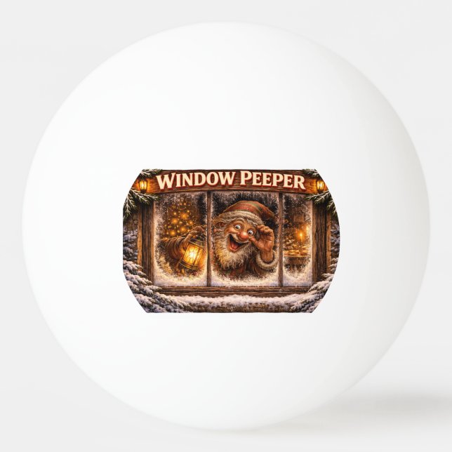 Window Peeper Icelandic Yule Lad  Ping Pong Ball (Front)