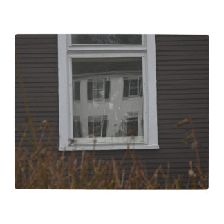 Window Reflection Metal Print