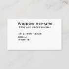Window repair businesses card