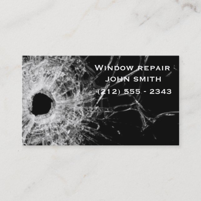 Window repair businesses card (Front)