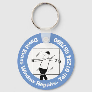 Window Repairs Company Design. Keychain